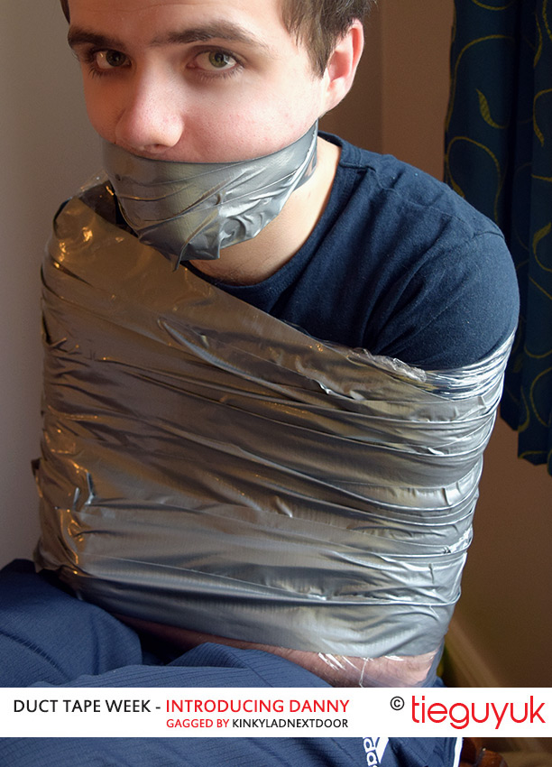 Duct tape mummy tickled host